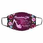 November Girl Hated, White, Cloth Face Cover – Medium/Large