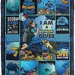 I Am A Scuba, White, Cozy Plush Fleece Blanket - 50x60
