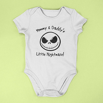 Alternative view of Mommy & Daddy's Little Nightmare Baby Onesie - Baby Infant Bodysuit