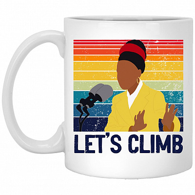 Amanda Gorman Poet Let's Climb, White, 11 oz. White Mug