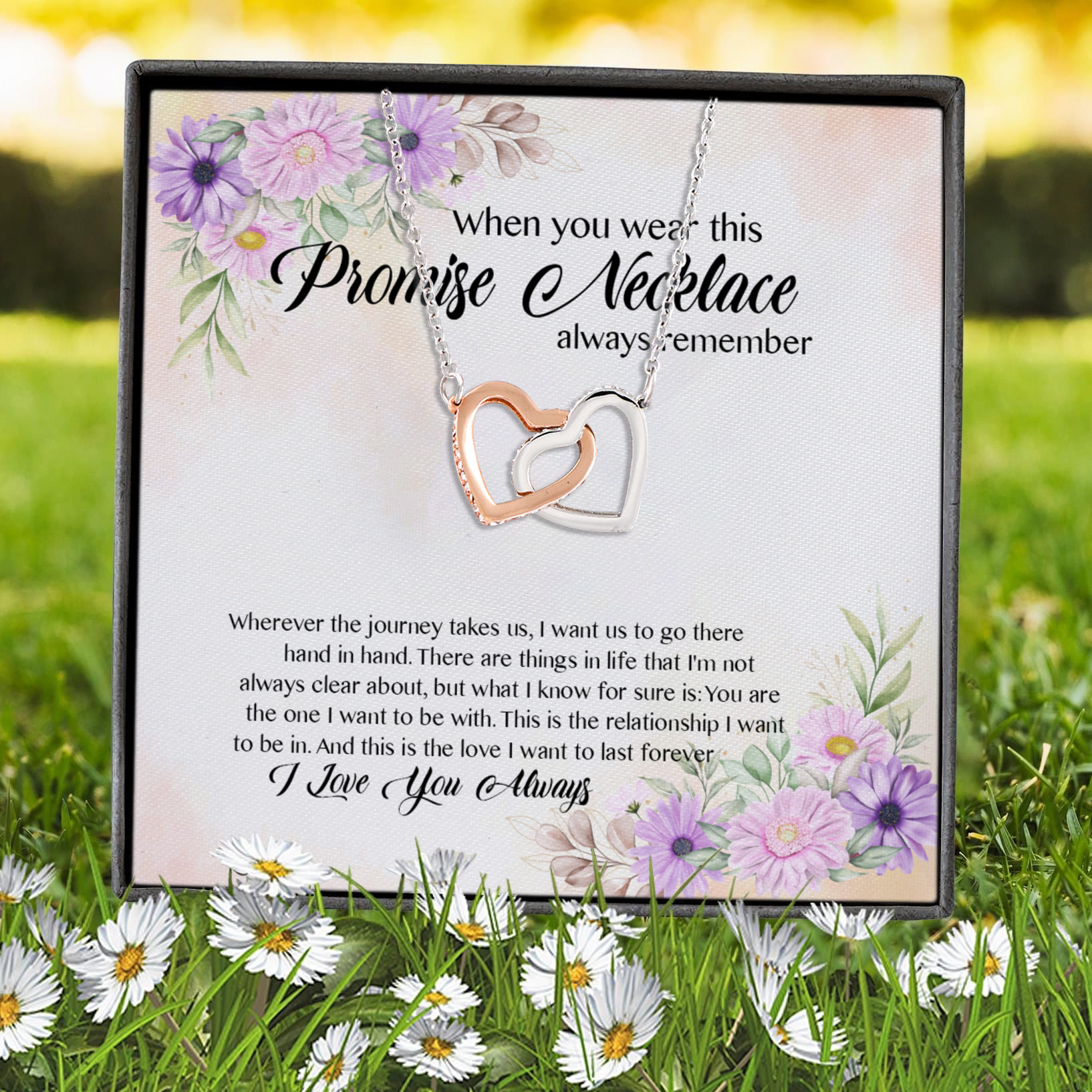 1HP. Promise Necklace Interlocking Hearts Necklace 7