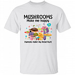 mushroom, White, Unisex T-Shirt mushroom, White, Unisex T-Shirt