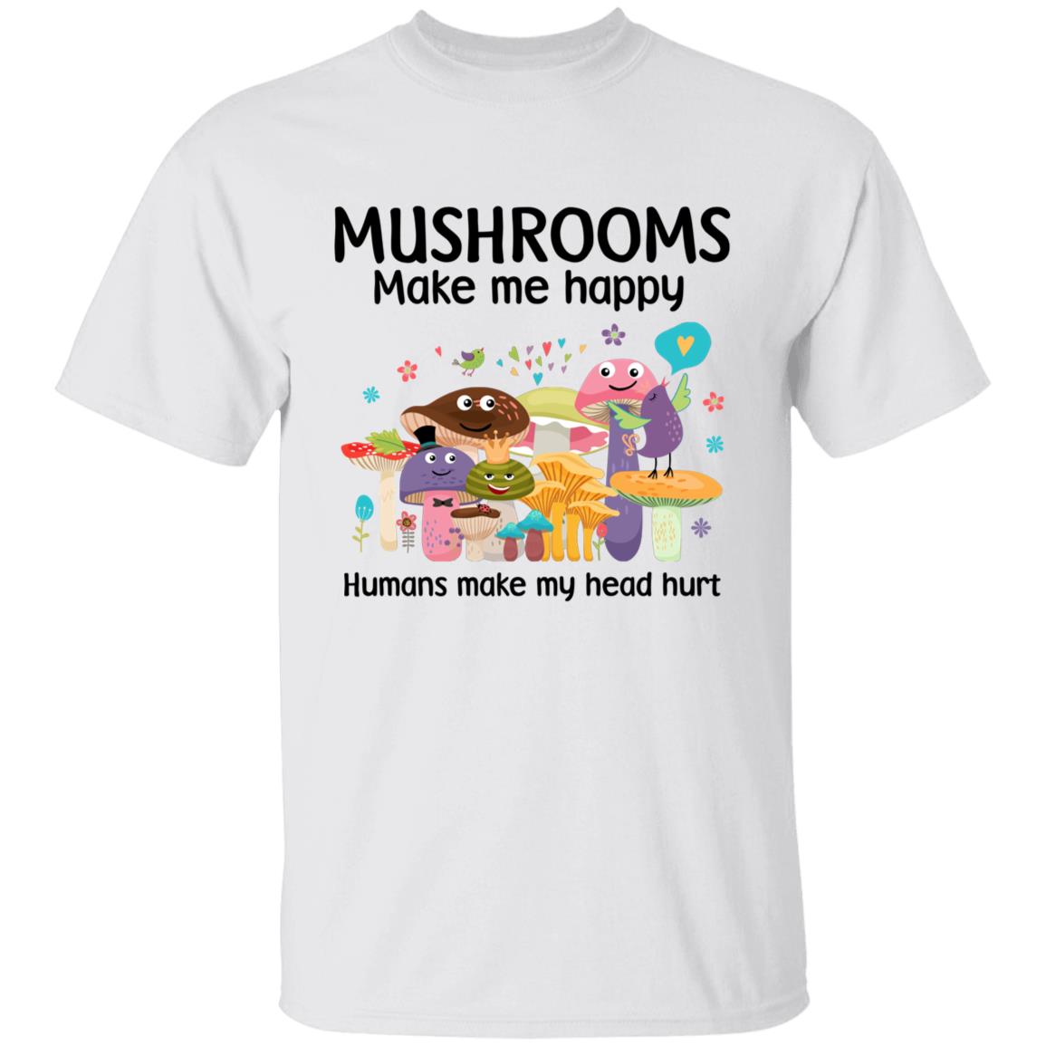mushroom, White, Unisex T-Shirt mushroom, White, Unisex T-Shirt