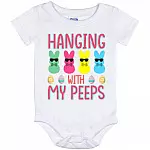 Hanging With My Peep, White, Baby Onesie - 12 Month