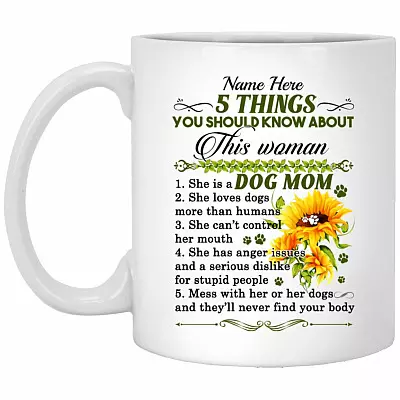 Personalized Dog, White, 11 oz. White Mug