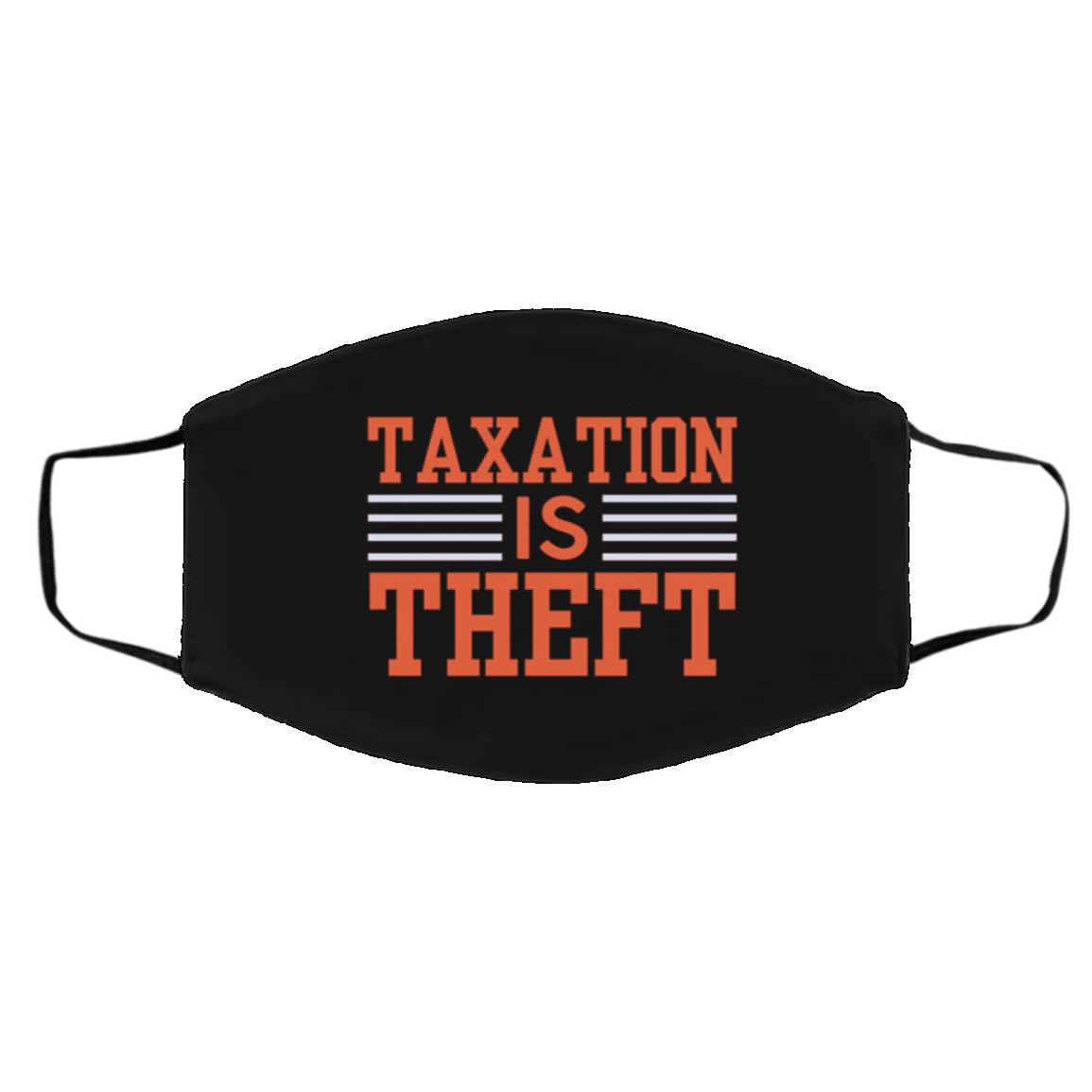 Taxation mask, Black, Cloth Face Cover – Medium/Large