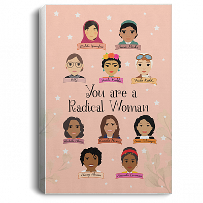 Kamala Amanda Michelle Ruth Rosa - Influential Women History Month Framed Canvas Prints - Unframed Poster, White, 0.75'' Framed Canvas