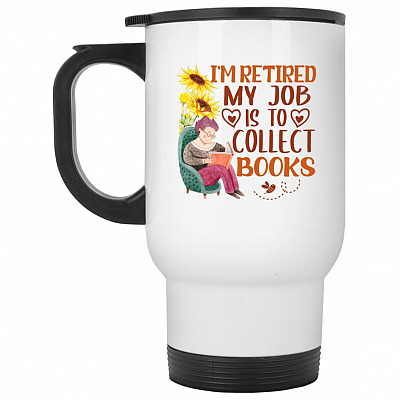 14 oz. White Travel Mug