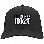 Biden Is An Idiot Pro Trump Twill Cap, Black, Twill Cap