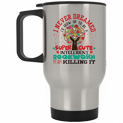 14 oz. Silver Travel Mug