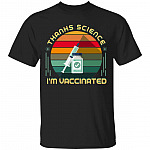 Vaccinated Shirt, Black, Unisex T-Shirt