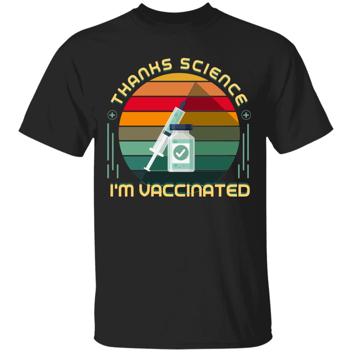 Vaccinated Shirt, Black, Unisex T-Shirt