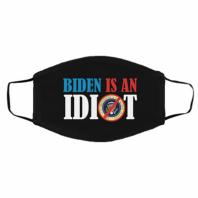 Biden Mask, Black, Cloth Face Cover – Medium/Large