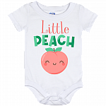 Cute Little Peach Baby Onesie - Baby Infant Bodysuit - Baby Onesie Newborn, White, Baby Onesie - 12 Month