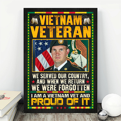 Alternative view of Personalized Photo Vietnam Veteran We Served Our Country We Were Forgotten Framed Canvas Prints - Unframed Poster