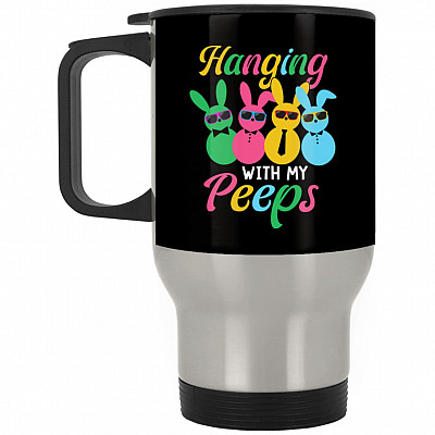 14 oz. Silver Travel Mug