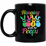 Hanging with My, Black, 11 oz. Black Mug Hanging with My, Black, 11 oz. Black Mug