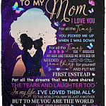 Silhouette To My, White, Cozy Plush Fleece Blanket - 50x60