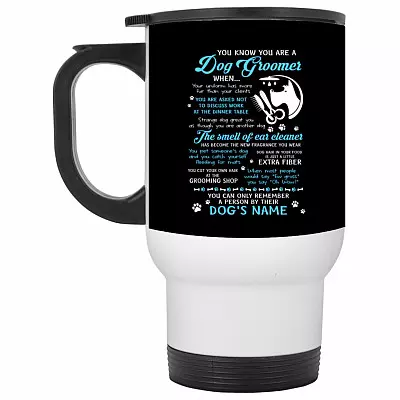 14 oz. White Travel Mug