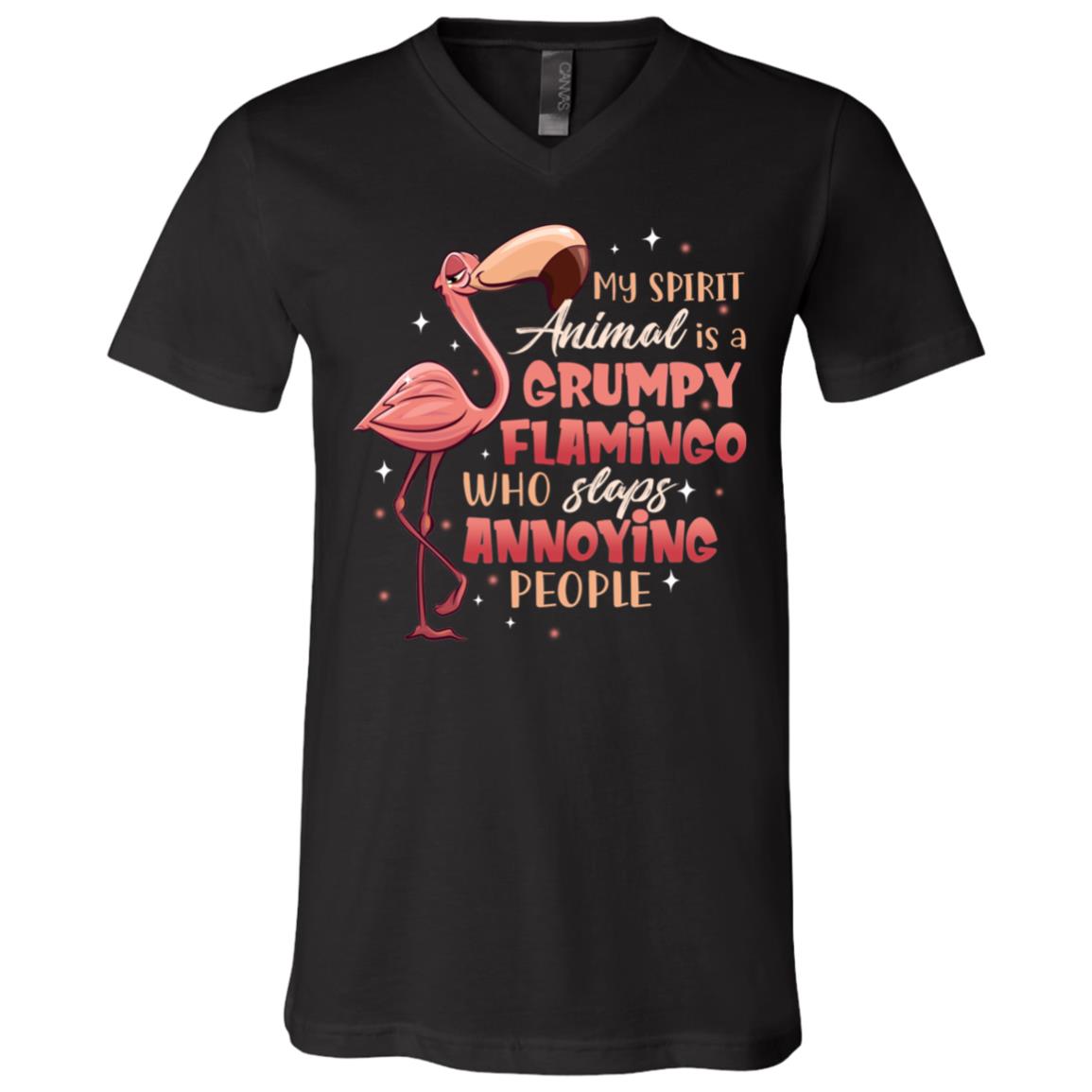 My Spirit Animal Is A Grumpy, Black, V-Neck T-Shirt My Spirit Animal Is A Grumpy, Black, V-Neck T-Shirt