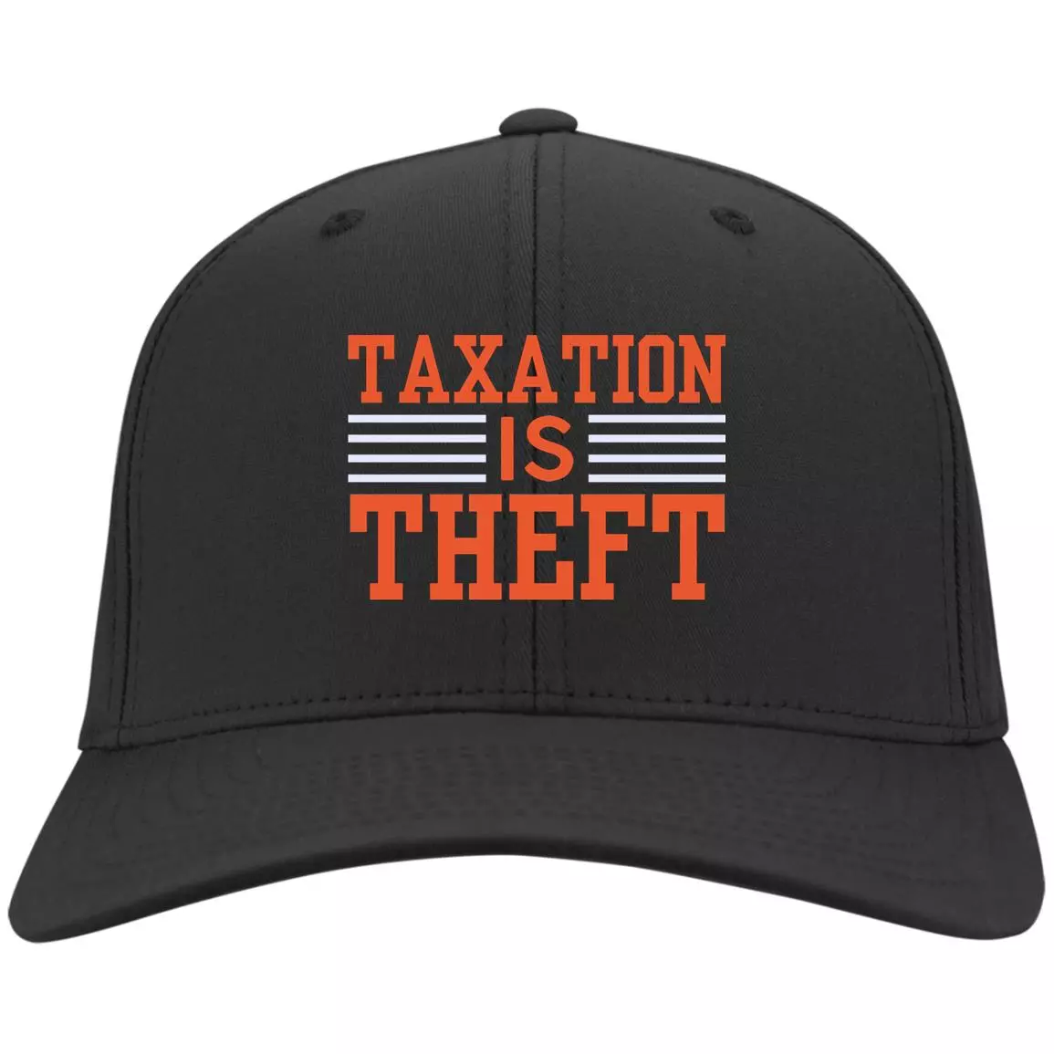 Taxation Hat, Black, Twill Cap