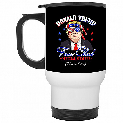 14 oz. White Travel Mug