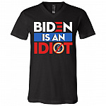 Biden Shirt, Black, V-Neck T-Shirt