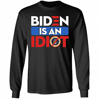 Biden Hoodie, Black, Long Sleeve