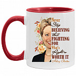 hilary accent, White/Red, 11 oz. Accent Mug