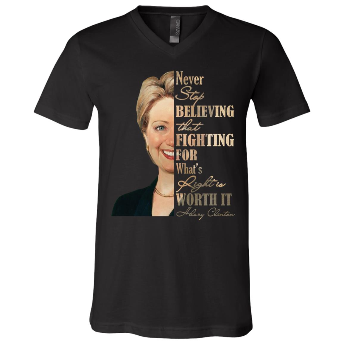 hilary tee, Black, V-Neck T-Shirt