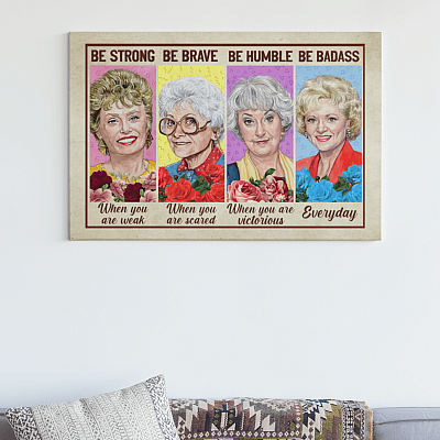 Alternative view of Be Strong when You Are Weak Be Brave when You Are Scared Framed Canvas Prints-Unframed Poster-Home Decor Wall Art