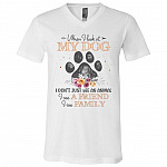 3005 Unisex Jersey SS V-Neck T-Shirt, White, V-Neck T-Shirt