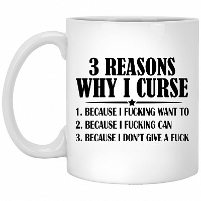 curse mug, White, 11 oz. White Mug