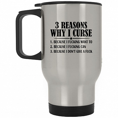 14 oz. Silver Travel Mug