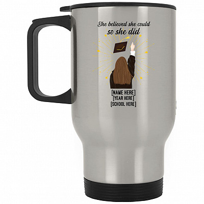 14 oz. Silver Travel Mug