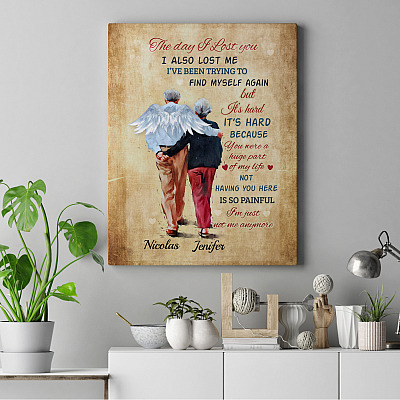 Alternative view of Personalized Husband Memorial Remembrance Gift - the Day I Lost You Framed Canvas Prints - Unframed Poster