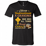 Christ tee, Black, V-Neck T-Shirt