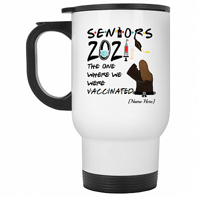 14 oz. White Travel Mug