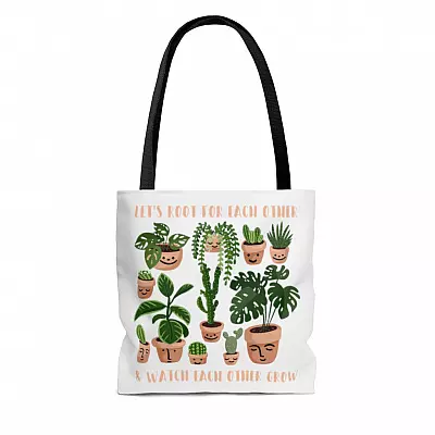 Alternative view of Let's Root For Each Other And Watch Each Other Grow Print Tote Bag - Shoulder Bag - Reusable Shopping Bag