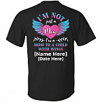 Personalized I'm Not Just A Mom I'm A Mom To A Child With Wings Loss Child Memorial Print On Back Only T-shirt, Black, Unisex T-Shirt