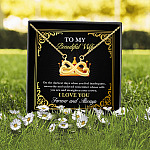 To My Beautiful Wife on The Darkest Days when You Feel Inadequate Infinity Heart Pendant Necklace