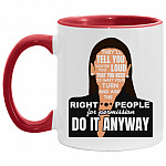 AOC Mug, White/Red, 11 oz. Accent Mug