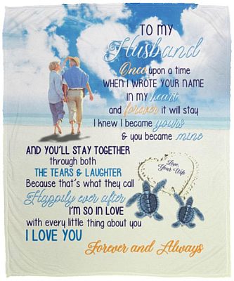 Turtle Blanket, White, Cozy Plush Fleece Blanket - 50x60