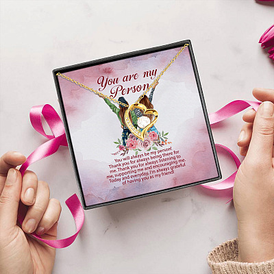 You Are My Person You Will Always Be My Person Forever Love Heart Pendant Necklace