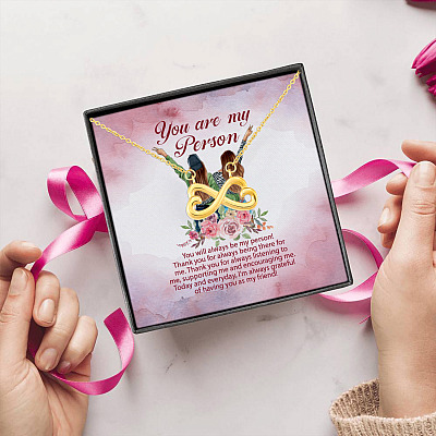 You Are My Person You Will Always Be My Person Infinity Heart Pendant Necklace