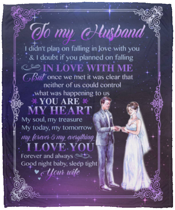 To My Husband Blanket - I Didn't Plan On Falling In Love With You Blanket - I Love You Blanket, White, Cozy Plush Fleece Blanket - 50x60 To My Husband Blanket - I Didn't Plan On Falling In Love With You Blanket - I Love You Blanket, White, Cozy Plush Fleece Blanket - 50x60