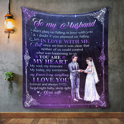 Alternative view of To My Husband Blanket - I Didn't Plan On Falling In Love With You Blanket - I Love You Blanket