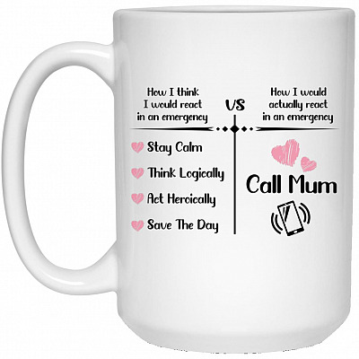 15 oz. White Mug