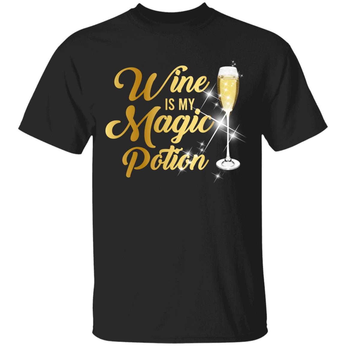 Wine Is A Magic Potion T-Shirt, Black, Unisex T-Shirt
