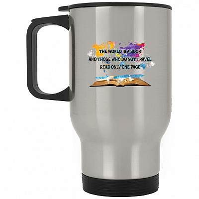 14 oz. Silver Travel Mug